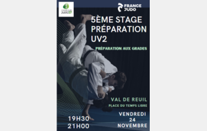 5EME STAGE PREPARATION UV2 A VAL DE REUIL LE VENDREDI 24 NOVEMBRE