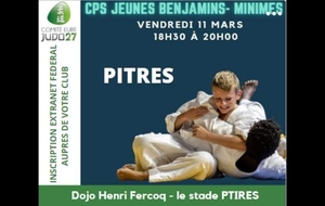 CPS JEUNES BENJAMINS - MINIMES A PITRES VENDREDI 11 MARS 
