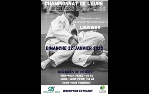 CHAMPIONNAT DE L' EURE MINIMES LE DIMANCHE 22 JANVIER 2023 A LOUVIERS